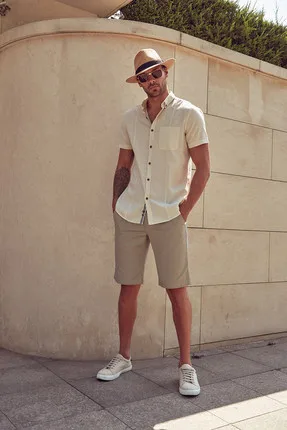 Мужские зеленые шорты Чино Smart casual|Мужские шорты| |