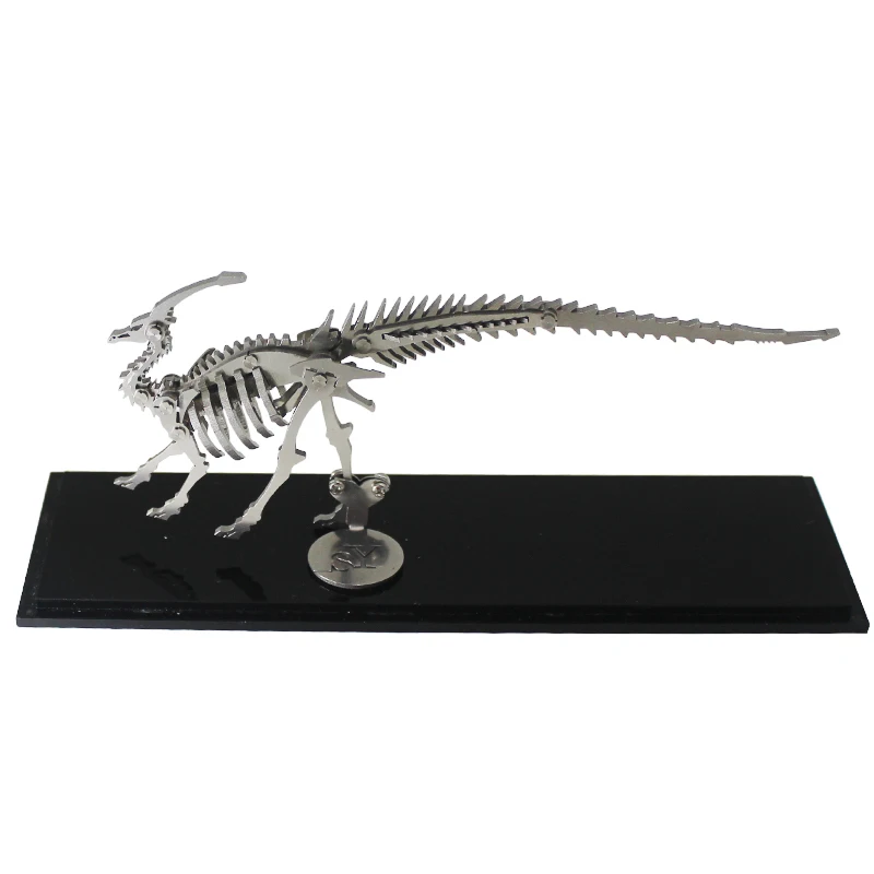 

Parasaurolophus 3D Steel Metal Joint Mobility Miniature Model Kits Puzzle Toys Educational Boy Splicing Hobby Building