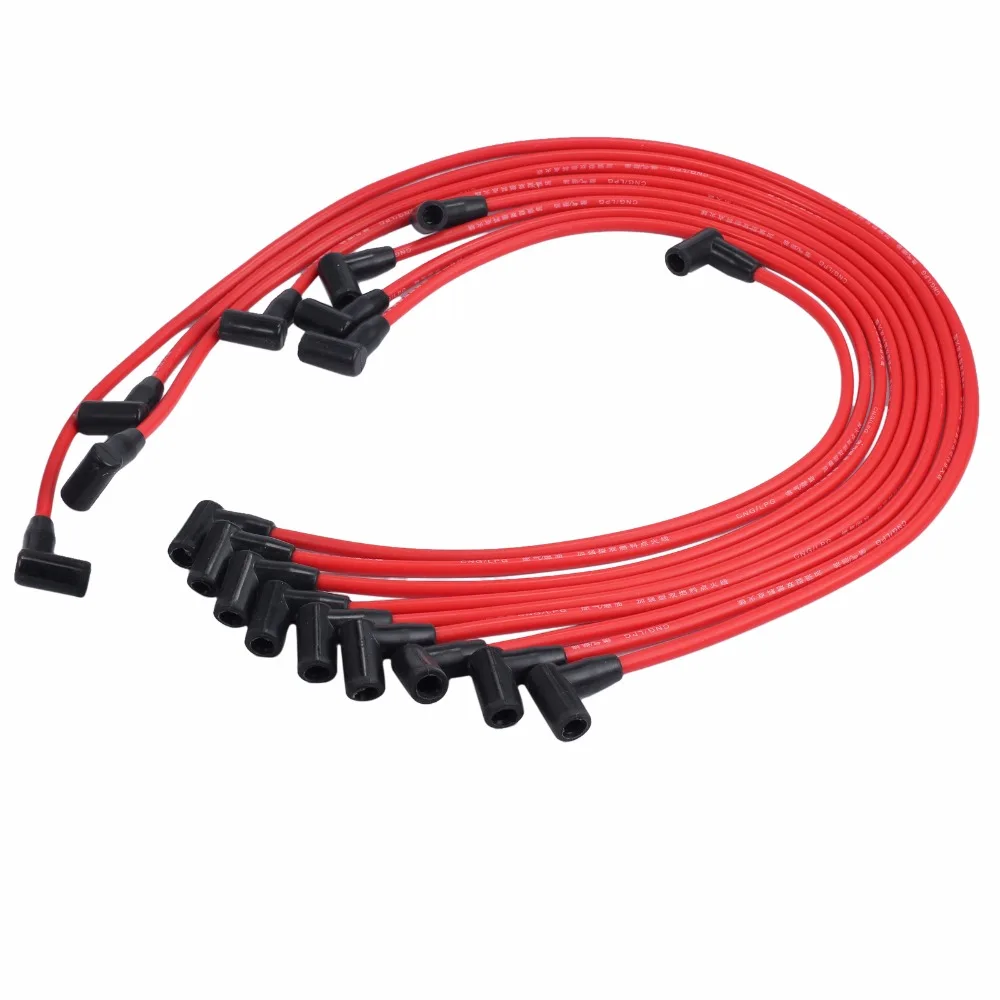 Justech 9 шт. свечей зажигания Набор проводов для SBC BBC Chevrolet двигатели Хей 350 383 454