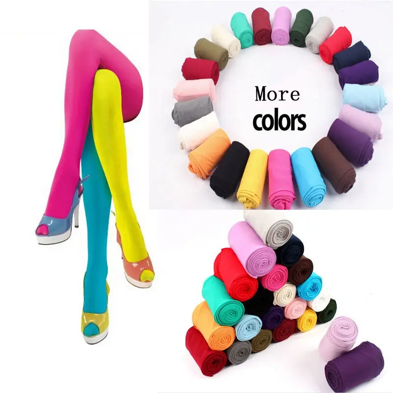 

Tights Women Fashion Sweet Pantyhose Velvet Candy Color Thin Tights Seamless Nylon Stockings Slim Soft CollantColors Pantyhose