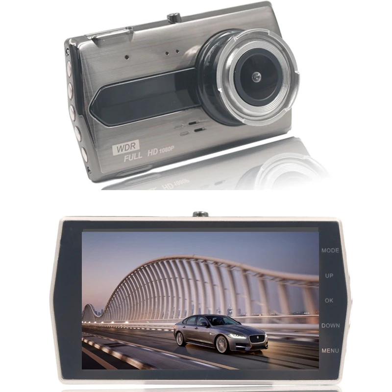 1 Набор 4 дюйма HD Ночное видение IPS Экран Авто Dash Cam Двойной объектив