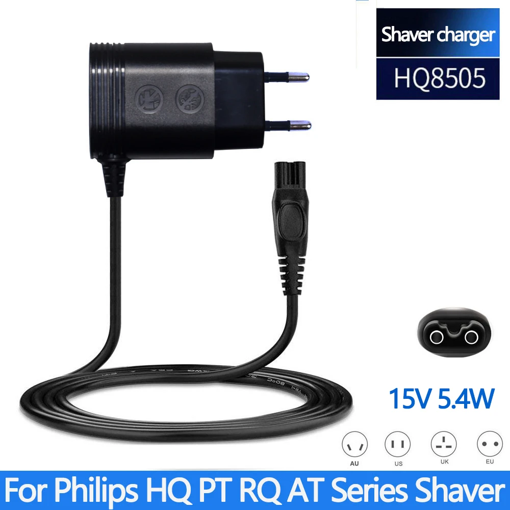 15 в 5 4 Вт HQ8505 зарядное устройство с европейской вилкой для PHILIPS Norelco RQ1280CCRQ1290CCRQ1285 RQ1286 RQ1251 RQ1252 RQ1265 RQ1275