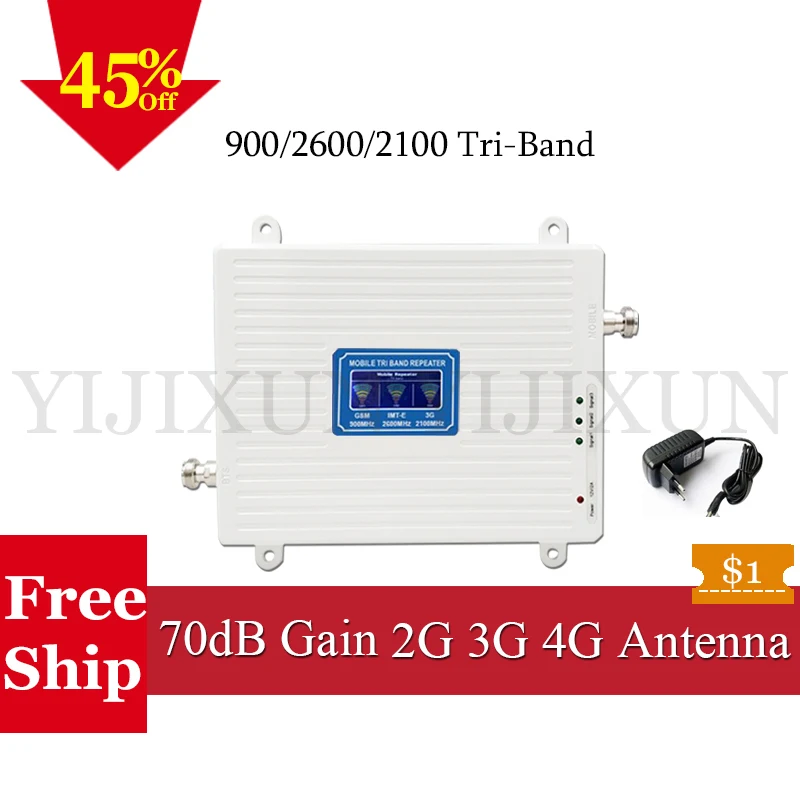 Россия 2G 3g 4G репитер GSM 900 FDD LTE 2600 2100 WCDMA усилитель сигнала сотового телефона