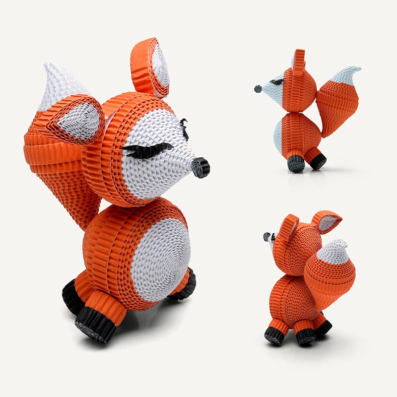 Лиса 3D Бумага DIY набор миниатюрных моделей головоломки игрушки детские