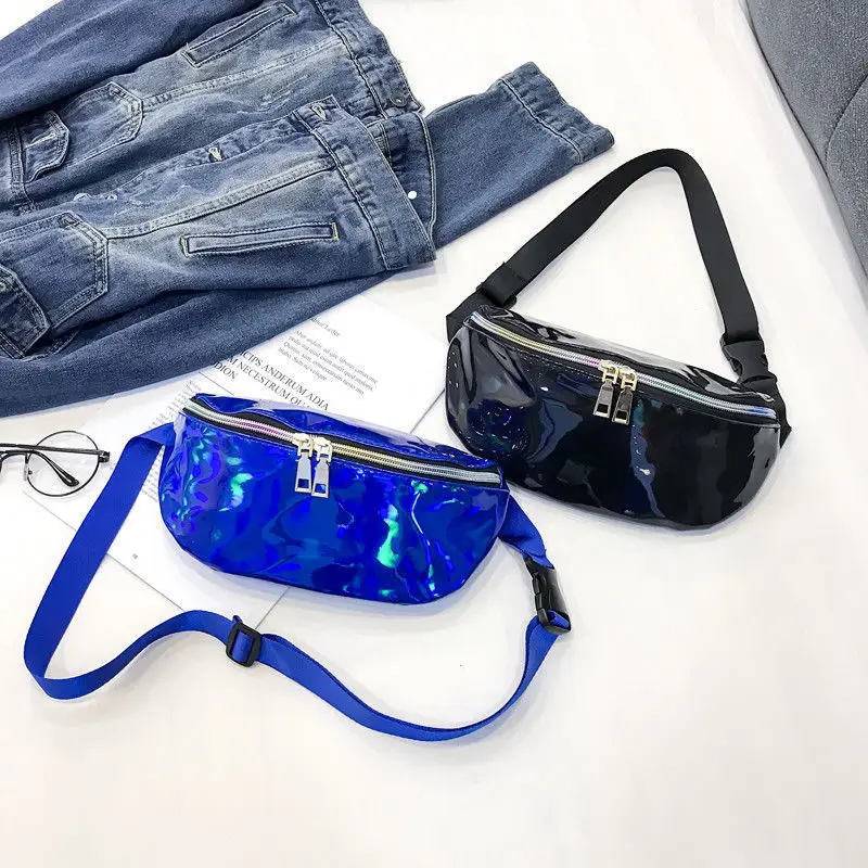 2019 Hot Holographic Waist Bags Women Fanny Pack Female Belt Bag Geometric Packs Laser Chest Phone Pouch | Багаж и сумки