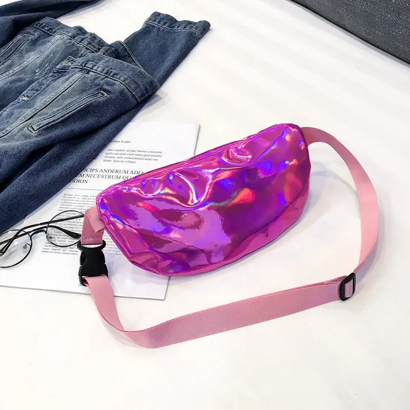 2019 Hot Holographic Waist Bags Women Fanny Pack Female Belt Bag Geometric Packs Laser Chest Phone Pouch | Багаж и сумки