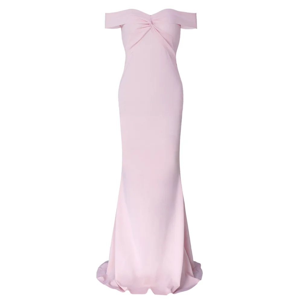 Пикантные без бретелек женское платье длинные Макси платья Оболочка вне плечо