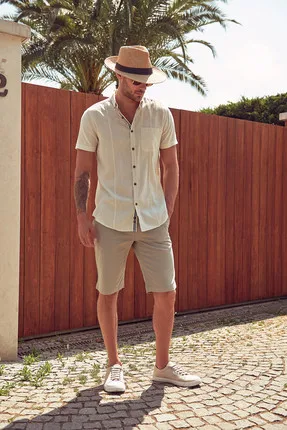 Мужские зеленые шорты Чино Smart casual|Мужские шорты| |