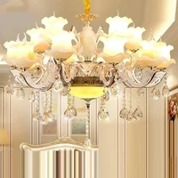 lustre e pendente para sala de jantar european loft luminaria crystal light lampara colgante luminaire suspendu hanglamp