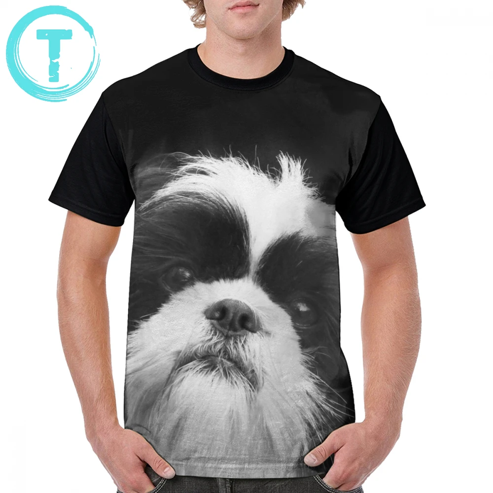 Футболка Shih Tzu мужская с рисунком собаки базовая футболка графическим принтом