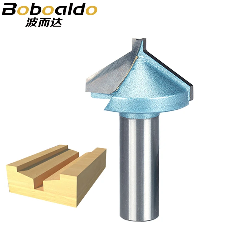 

Boboaldo 1/4 Shank Half Round bit 2 Flute Endmill Router Bits for Wood Without Bearing Woodworking Tool Milling Cutter