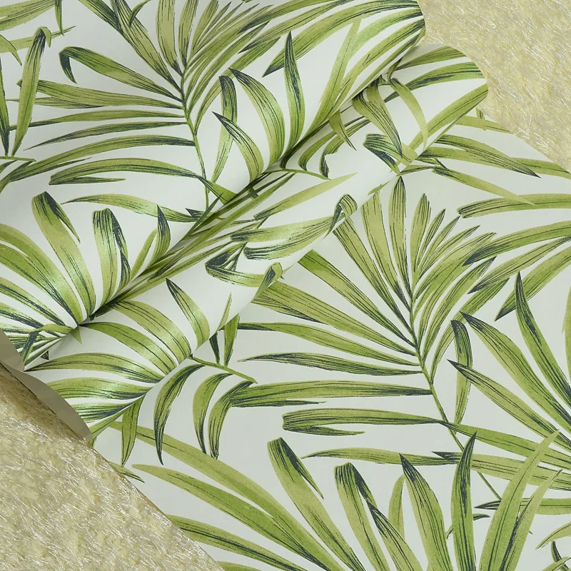 

Palm Nordic Leaf Wallpaper Bedroom Living Room Tv Wall Non-woven Wallpaper Southeast Asian Rainforest Wall Papers Home Decor