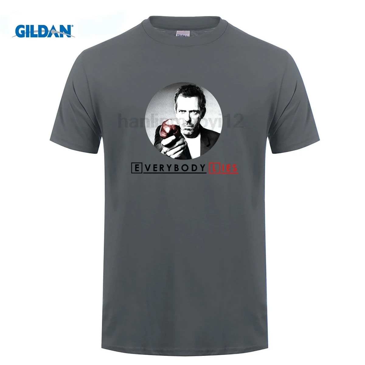 GILDAN Dr House Everybody Lies Tee Shirts Teenage Cotton Short Sleeve T-Shirt Great Men's Cool T Shirt O Neck | Мужская одежда