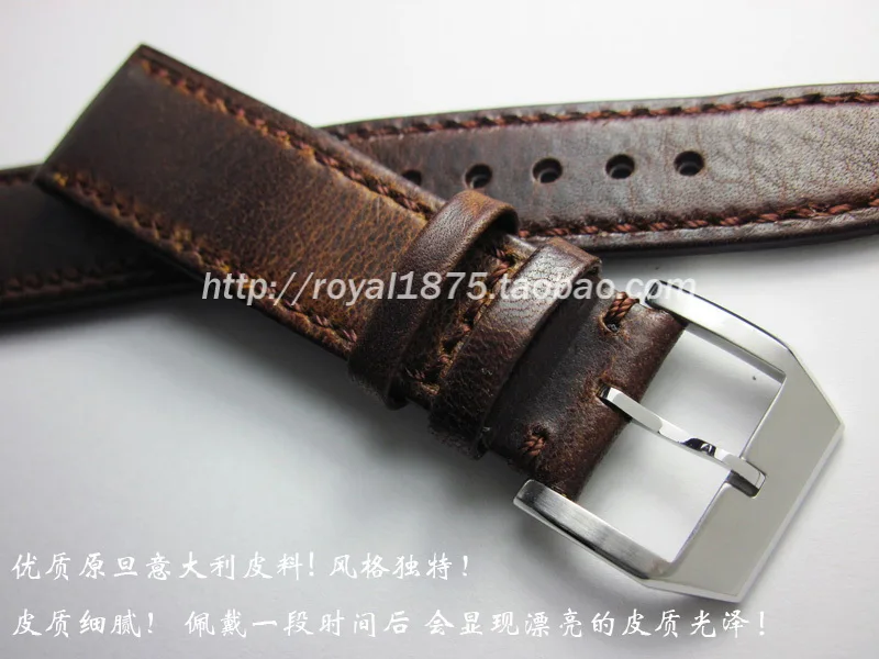 

2020 Upscale Men's retro Strap 20 21mm 22mm Handmade Italian Genuine Leather Watch Band Straps Vintage Watchband for Brand strap