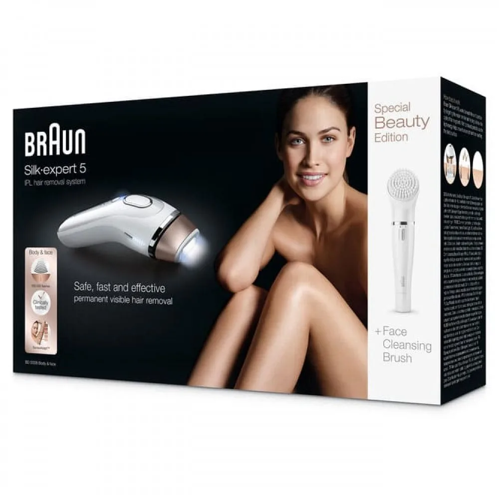 Фотоэпилятор Braun Silk-expert IPL + Щетка для чистки лица Face BD5008 | Бытовая техника