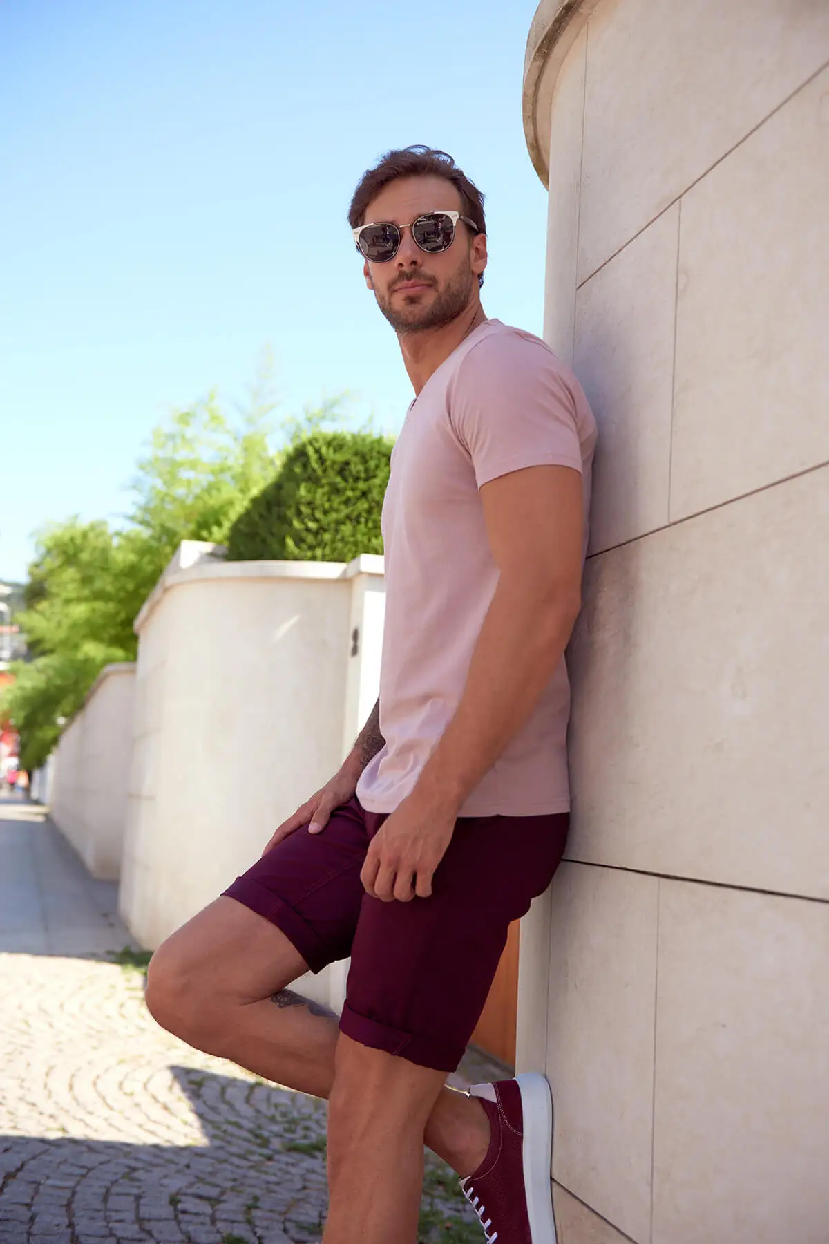 Trendyol Bordeaux мужские шорты Чино Smart Casual|Мужские шорты| |