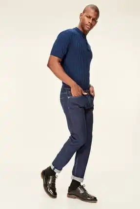 Для мужчин Slim Fit джинсы цвета индиго TMNSS19TS0003 | Мужская одежда