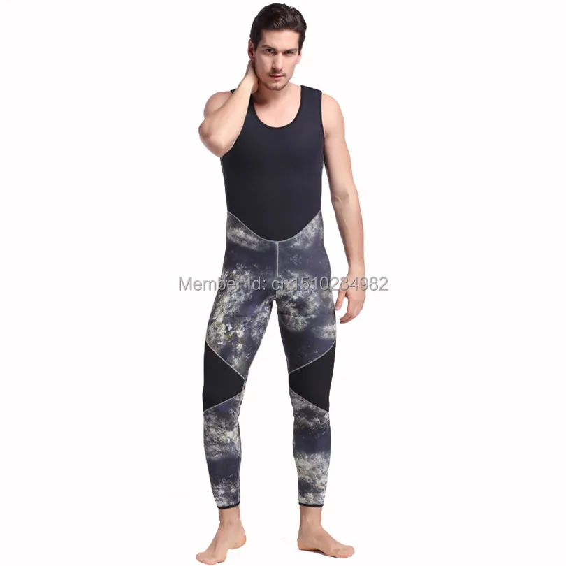 SBART неопрен 5 мм камуфляжный гидрокостюм два предмета спортивный для дайвинга