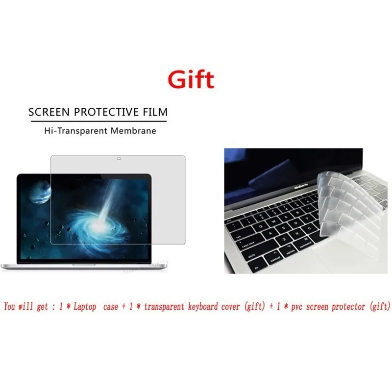 Чехол для ноутбука MacBook 13 3 15 4 дюймов Air Pro retina 11 12 с защитной клавиатурой