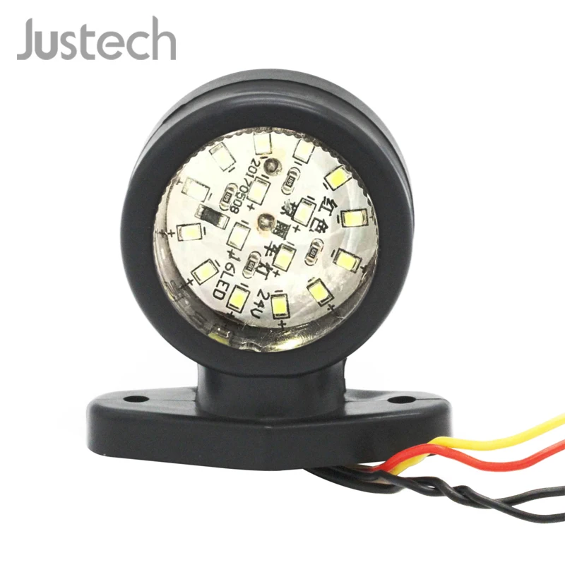 Justech 2pcs светодиодный SMD мини боковые резиновые габаритные огни лампа трейлер