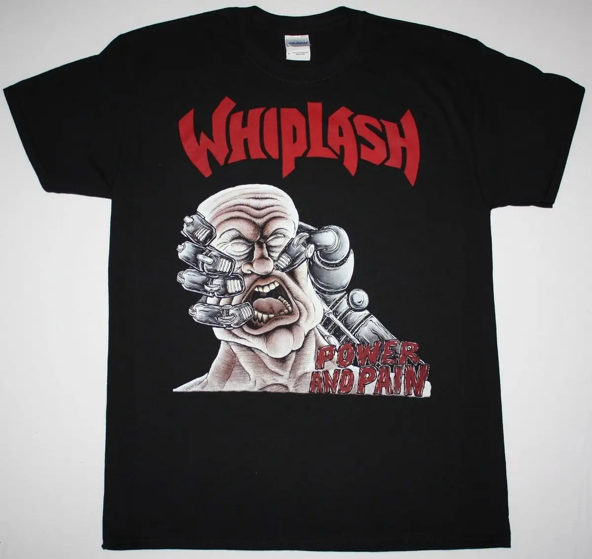 Новая Черная футболка с надписью WHIPLASH POWER AND PAIN THRASH SPEED METAL SLAYER KREATOR | Мужская одежда