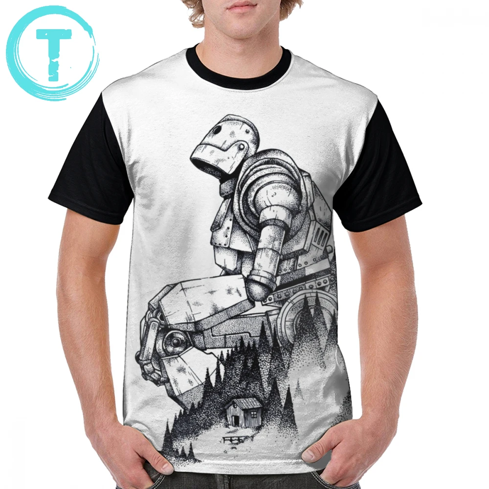 Железный Гигант футболка размера плюс с коротким рукавом Футболка принтом