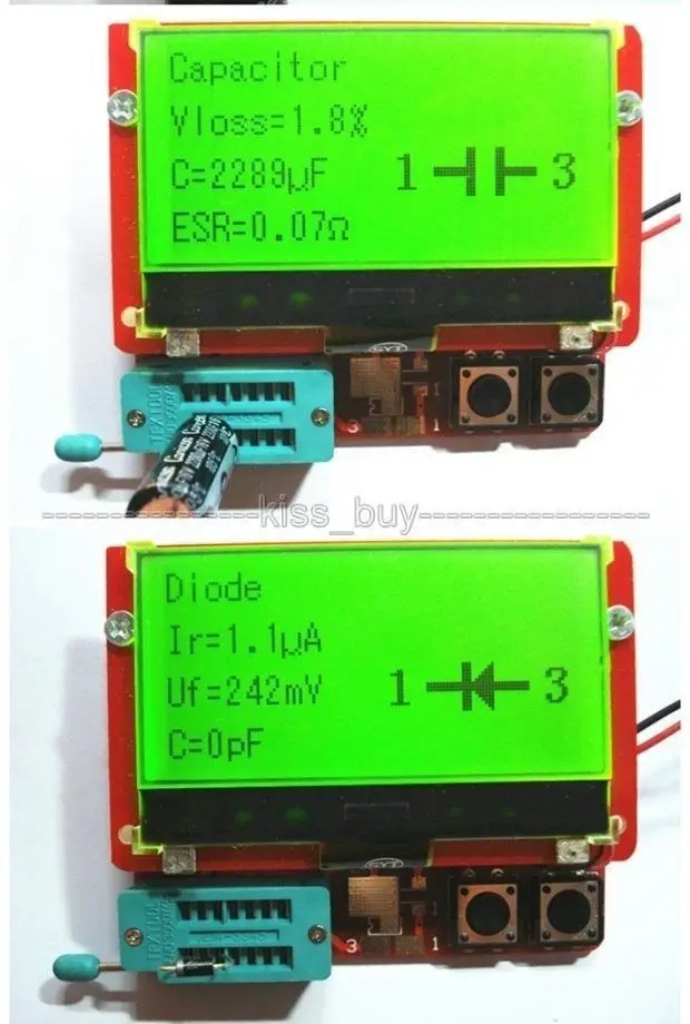 Mega328 Transistor Tester ESR Meter Big Screen LCD Diode Triode Capacitance NPN PNP MOSFET inductor | Электроника