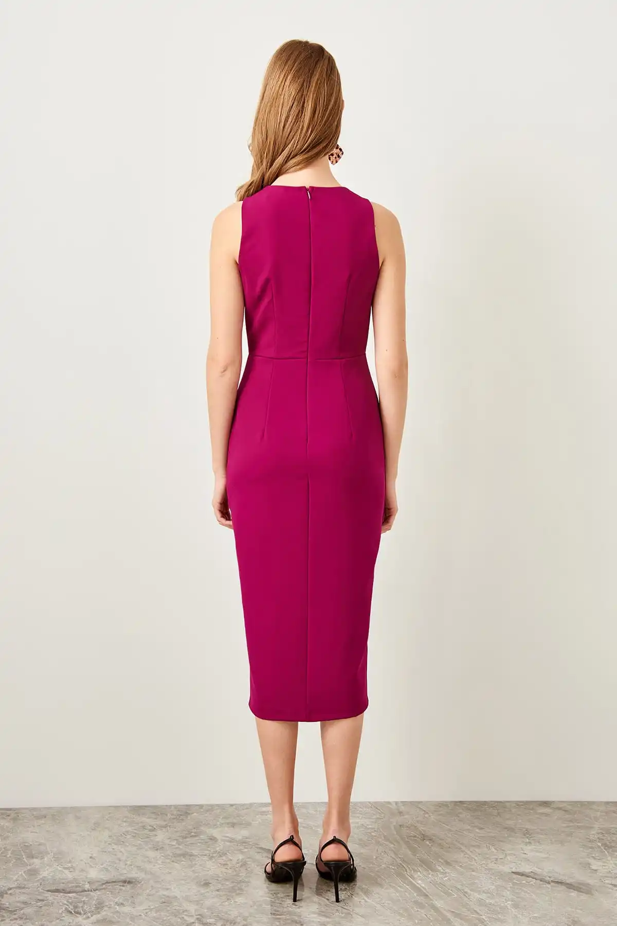Trendyol Purple Collar Dress Decolletage TPRSS19FZ0113 | Свадьбы и торжества