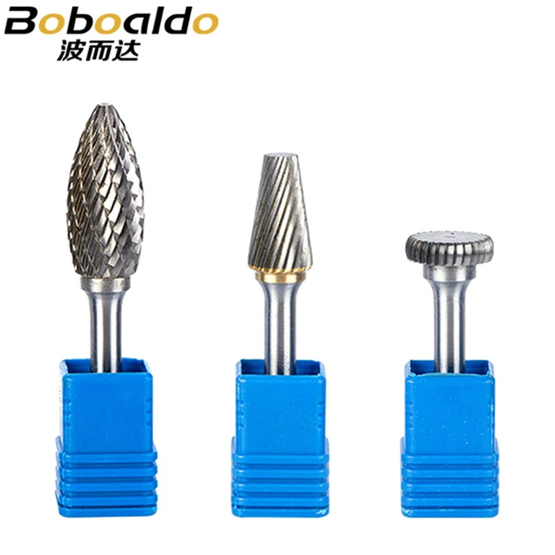 

Boboaldo 1pc 6mm Shk Tungsten Steel Cutter Metal Grinding Carving Rotary File Cylindrical Router Bit For Metal Polishing