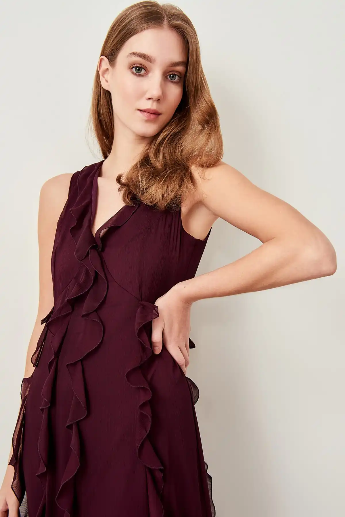 Trendyol Plum Evening Dress Advanced Flywheel TPRSS19FZ0045 | Свадьбы и торжества