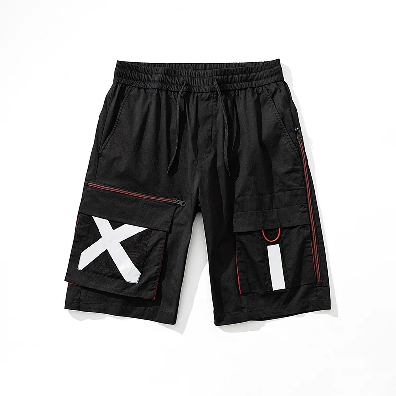 Мужские повседневные однотонные Гавайские шорты в Корейском стиле Harajuku скидка