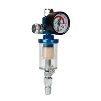 1pcs spray paint gun kit air regulator gauge in line air oil water separator filter pneumatic pressure regulating valve