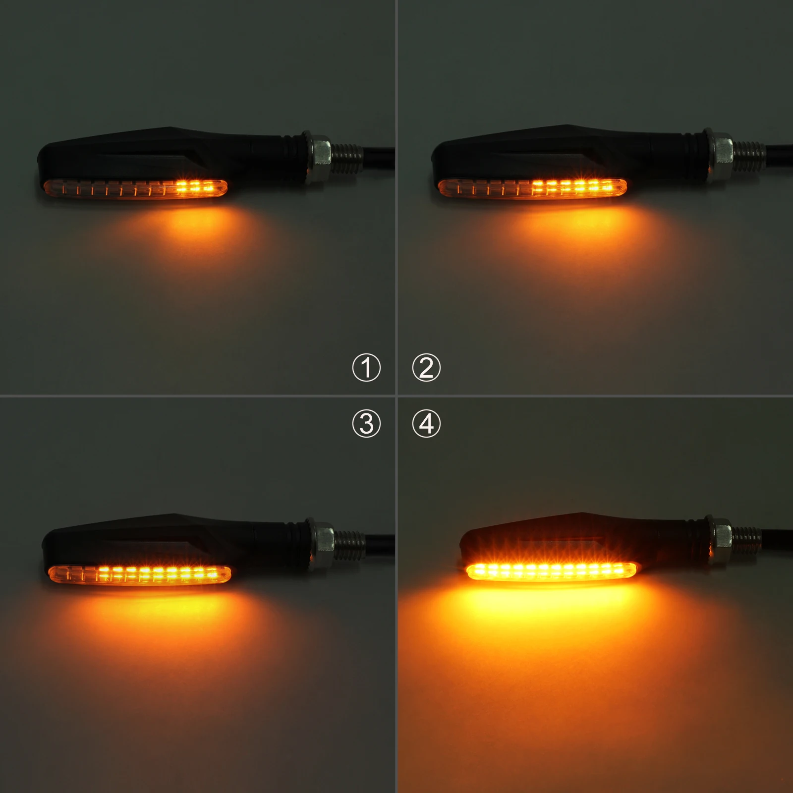 Justech 4 шт. Универсальный водонепроницаемый мотоцикл светодиодный индикатор