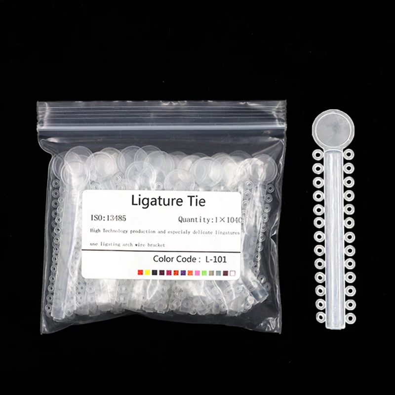

40pcs Dental Transparent Elastic Ligature Ties Orthodontics Products Teeth Material Tools Elastic Rubber Ties Bands