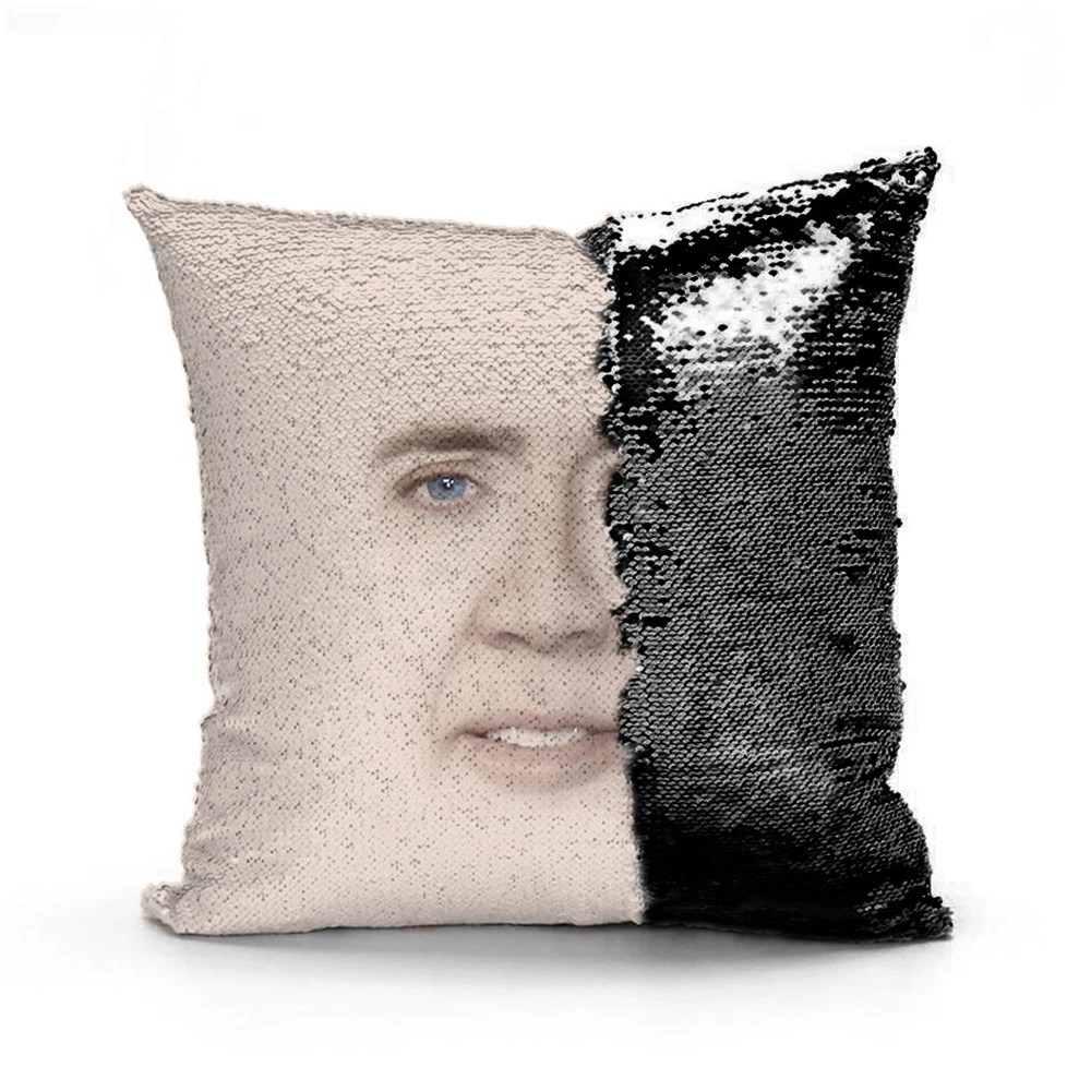 Николя клетка SequinsLarge лицо Индивидуальные персонализированные фото печать