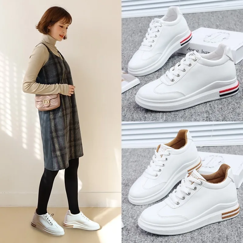 MOSOPRO Woman Spring Sneakers Embroidery Sports Shoes Walking Outdoor Autumn Tennis Height Increasing S019 | Спорт и развлечения