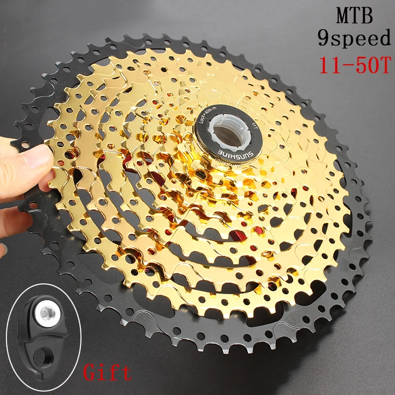 Золотая кассета SUNSHINE 9 s 11 50T скоростей широкое передаточное число прочная Freewheel