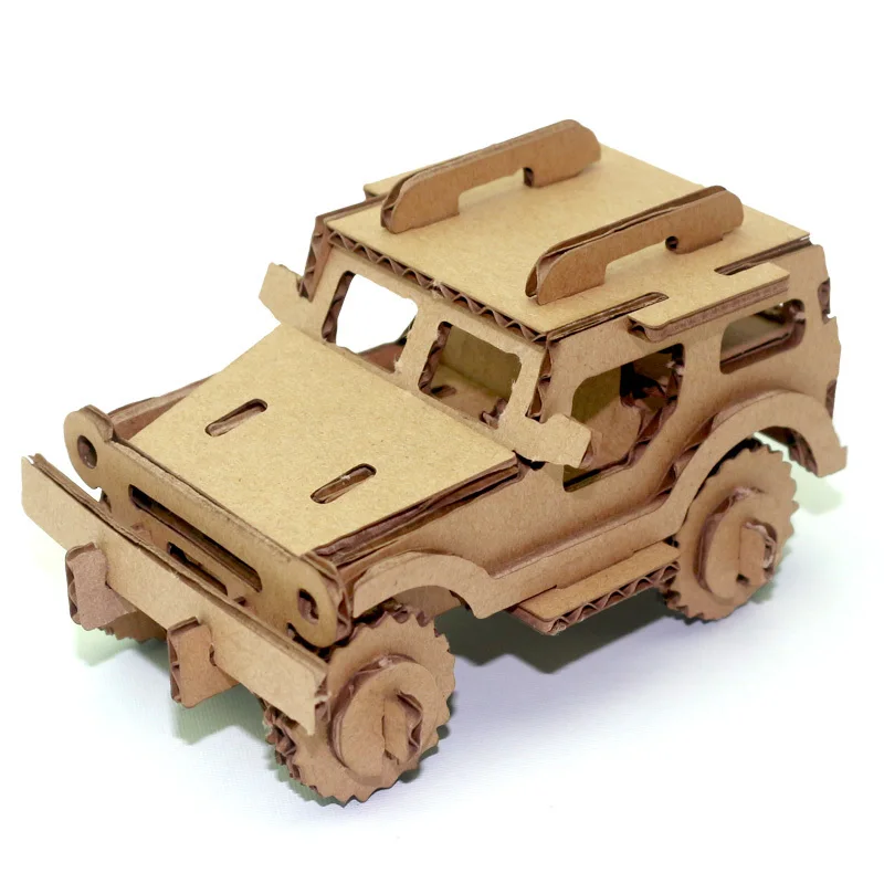 Маленький джип автомобиль 3D бумажный пазл креативная декоративная бумага