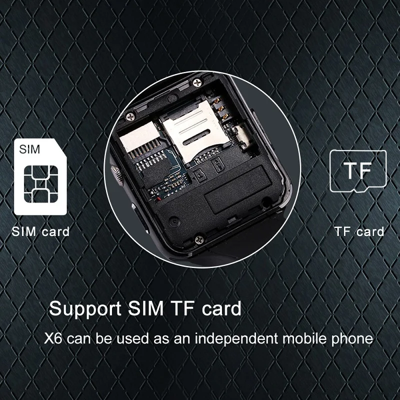 Новое поступление X6 Смарт часы с камерой сенсорный экран Поддержка Sim Tf карта