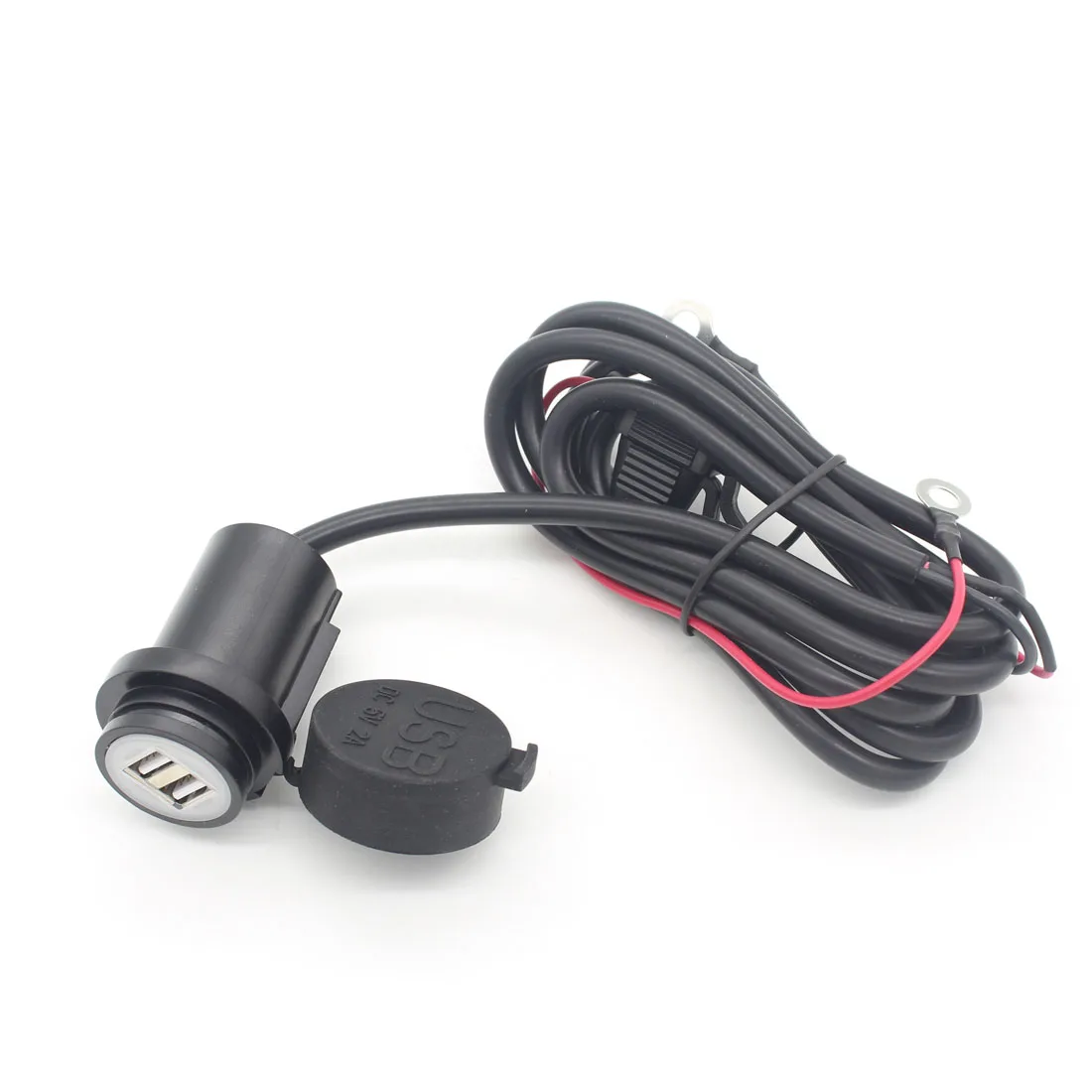 Мотоциклетная автомобильная зарядка 12 В Круглый двойной USB порт разъем питания