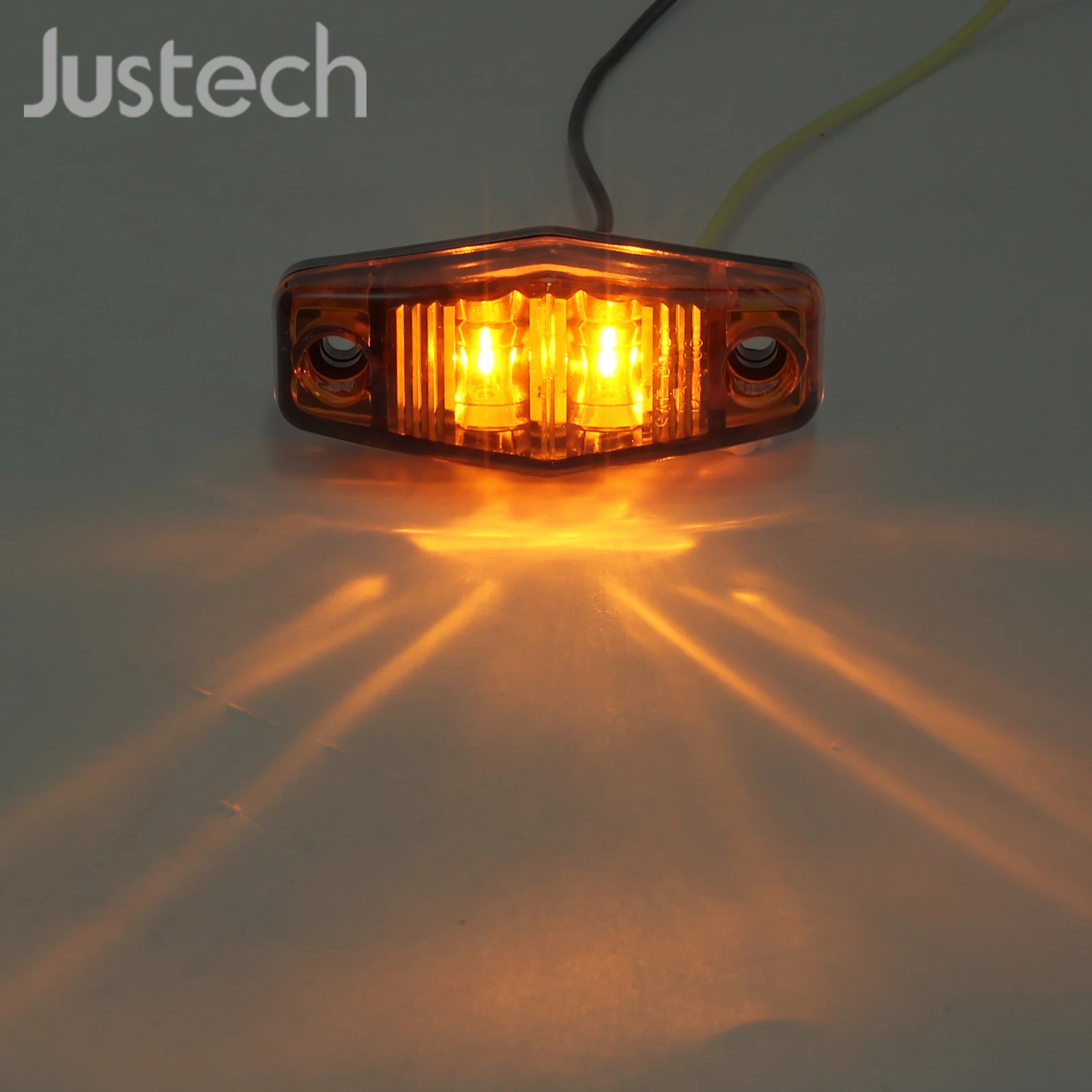 Justech 4 шт 2LED IP65 Передние боковые Габаритные красные огни автомобилей Грузовик Ван