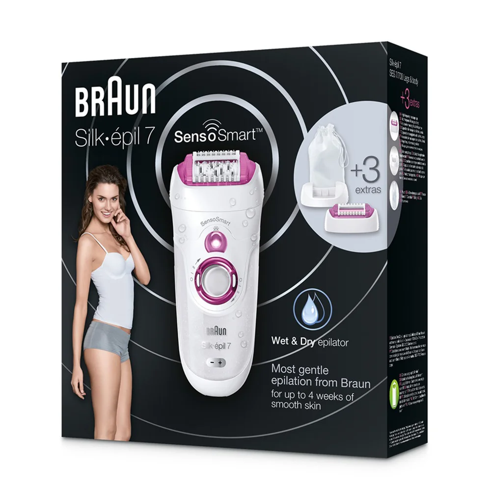 Эпилятор Braun Silk-epil 7 SensoSmart Wet &amp Dry 7700 | Бытовая техника