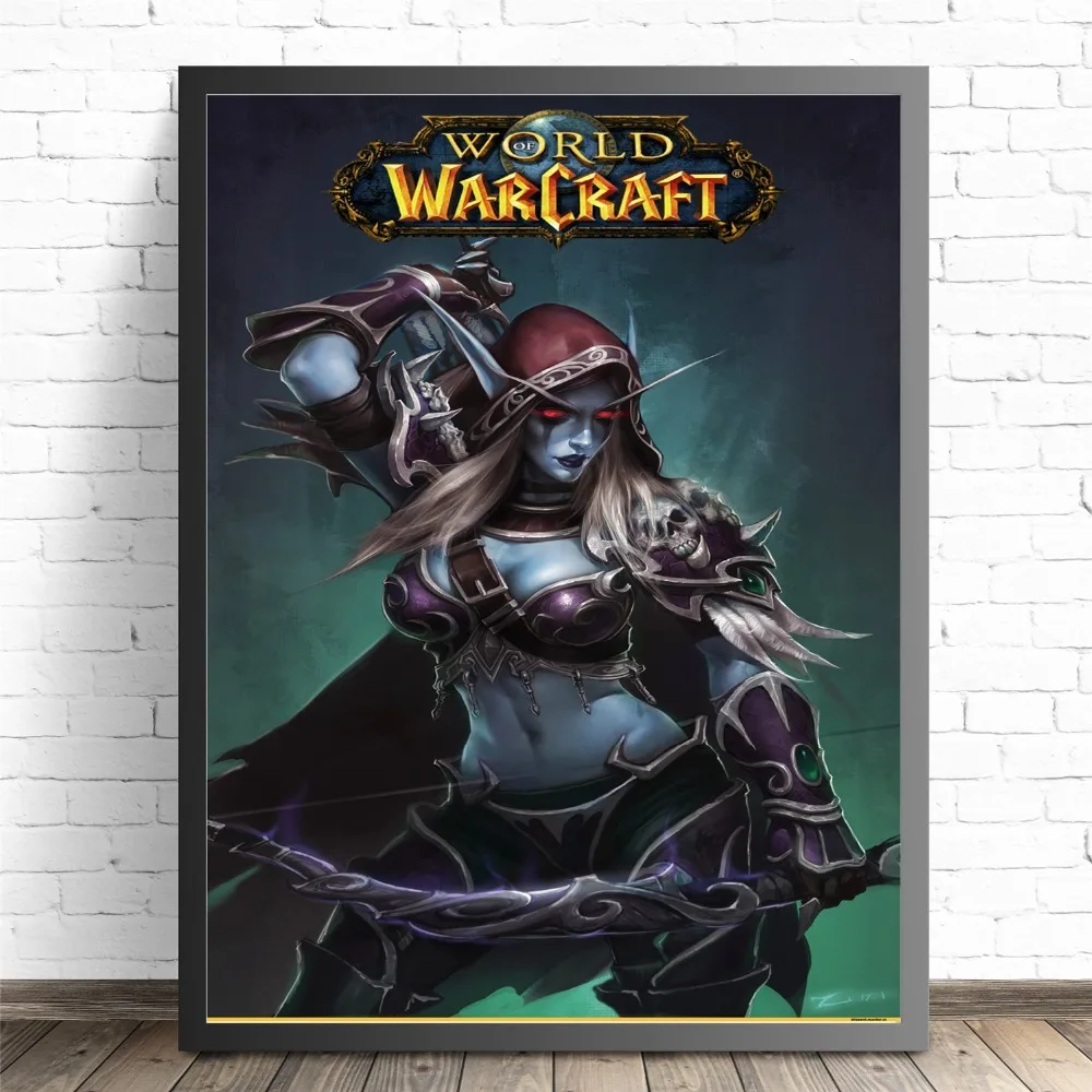 Sylvanas Windrunner WOW игра постер и печать холст искусство живопись настенные картины для