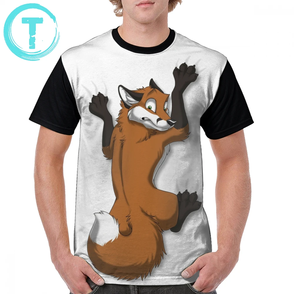 Fox T Shirt Clinging Red Fox T-Shirt Summer Mens Graphic Tee Shirt 100 Polyester Short Sleeves Graphic Fun 4xl Tshirt