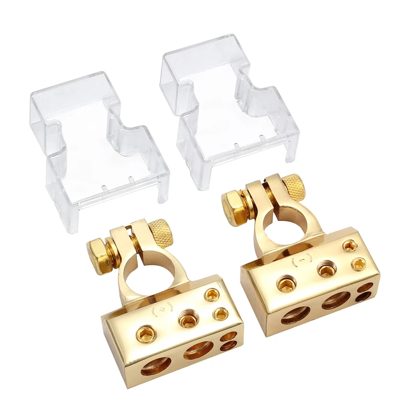 Justech Автомобильный Аккумулятор терминал разъем с крышкой пара комплект