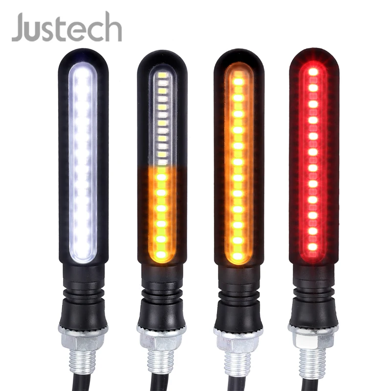 Jutech 4 шт. Универсальный 12LED течет водонепроницаемый мотоцикл указатель поворота