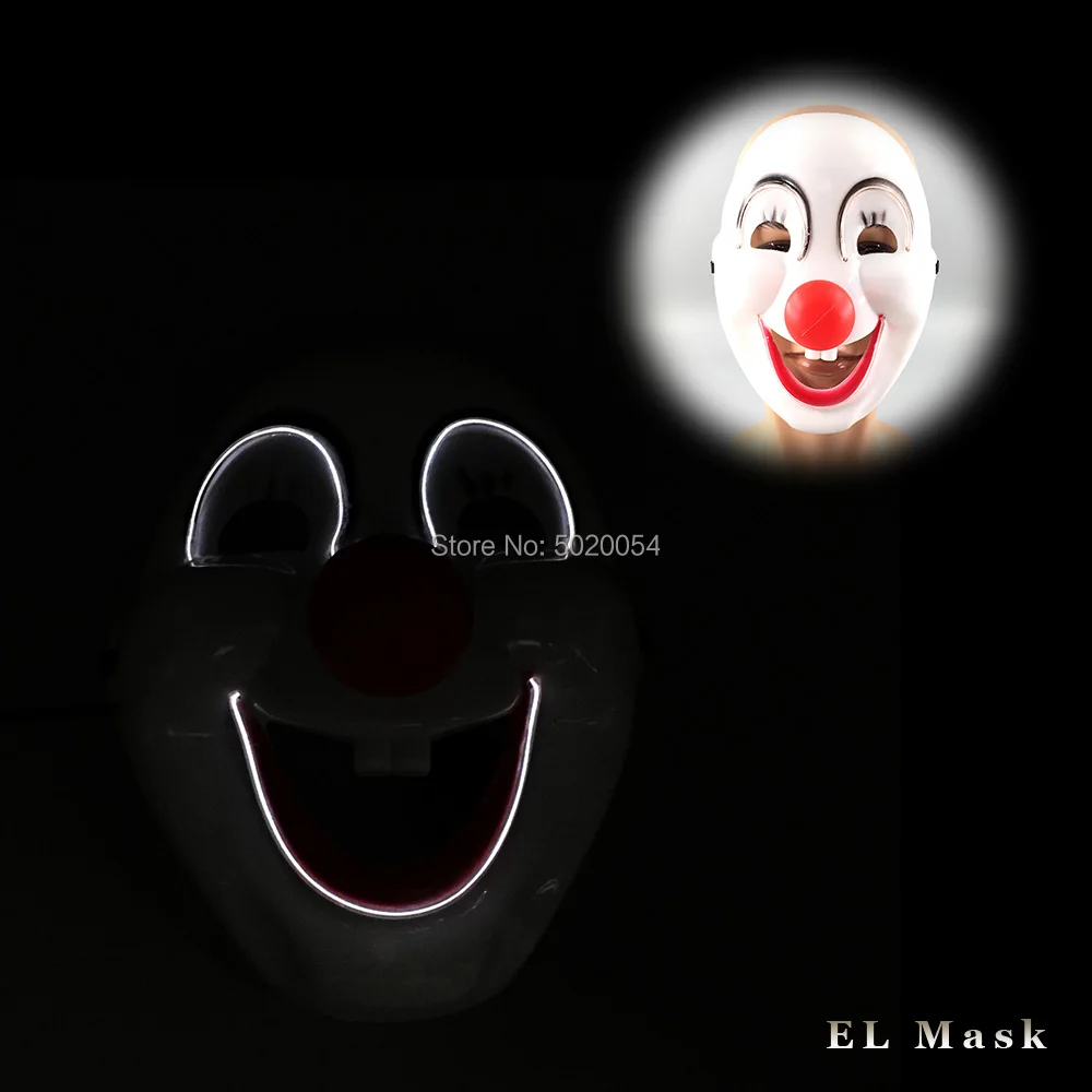 New Fashion 10 Colors Optional Novelty Costumes Neon Light up mask Decorative face Masks For DIY Glowing Bar | Тематическая одежда
