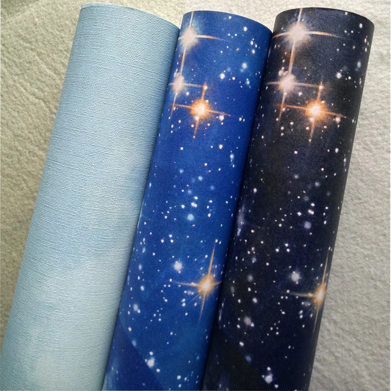 

Star Starry Sky Wallpaper Vast Cosmic Hotel Hotel Top Internet Cafe Ceiling Children's Room Wall Paper Blue Sky And White Clouds