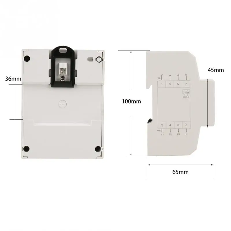 Быстро раскупаемый 1 шт. кВтч метр 3x220V цифровой 3 фазы 4 провода 4P din рейка кВт ч
