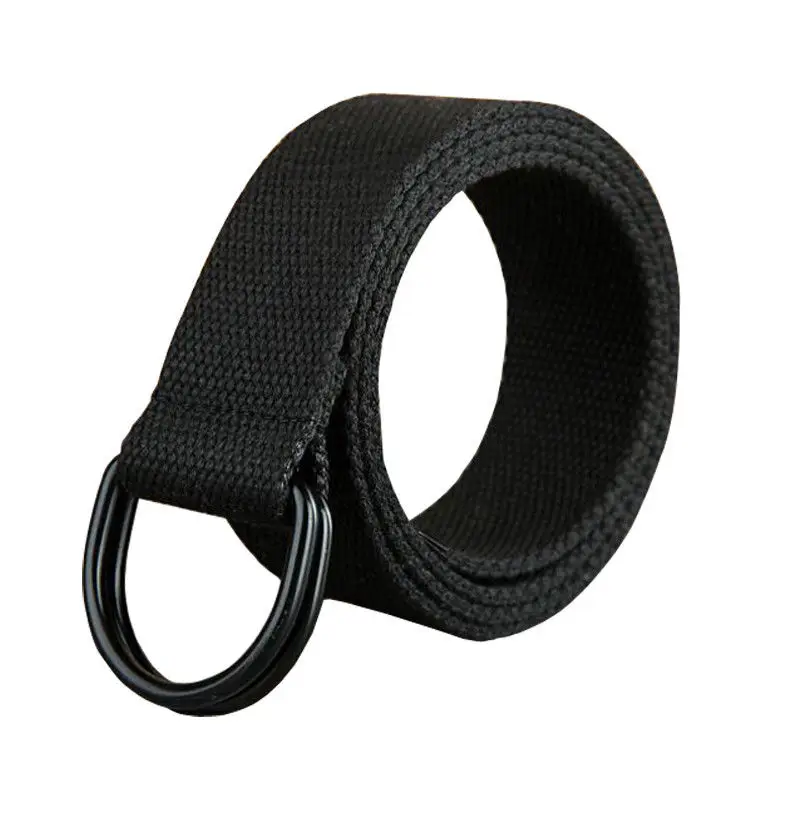 

2019 New 130 Casual Unisex Canvas Fabric Belt Strap D Ring Buckle Webbing Waist Band